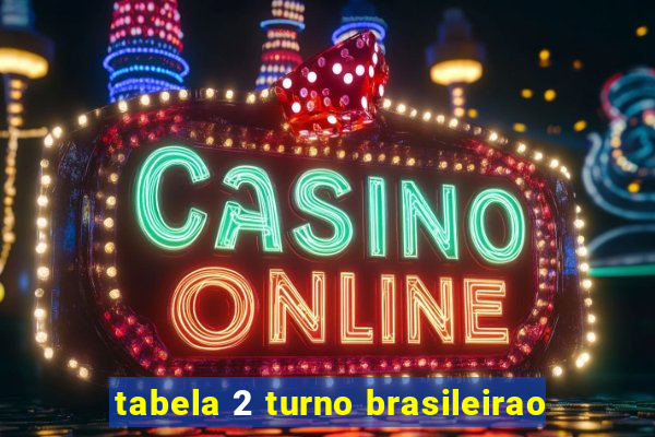 tabela 2 turno brasileirao